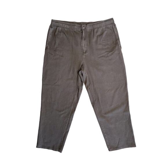 DULUTH TRADING CO. Brown Elastic Drawstring Waist Zip Fly Casual Pants Men’s - Picture 1 of 6